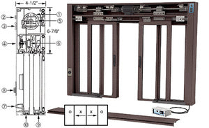 CRL Custom Size All Electric Fully Automatic Deluxe Sliding Service Window OXXO