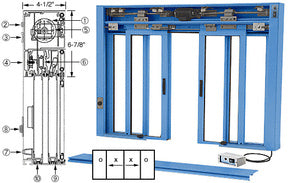 CRL Custom Size All Electric Fully Automatic Deluxe Sliding Service Window OXXO