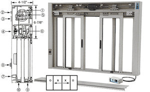 CRL Custom Size All Electric Fully Automatic Deluxe Sliding Service Window OXXO