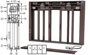 CRL Custom Size All Electric Fully Automatic Deluxe Sliding Service Window OXXO