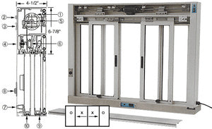 Lockable Sliding Service Window CRL Custom Size All Electric Fully Automatic Deluxe Sliding Service Wi