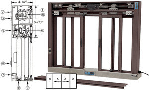 CRL Custom Size All Electric Fully Automatic Deluxe Sliding Service Window OXXO