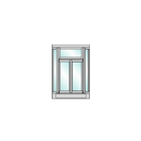 Custom Size - CRL Bi-Fold Service Window - Self Closing