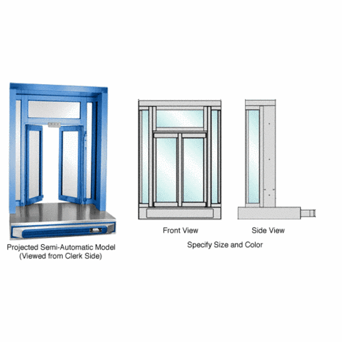 Custom Size - CRL Bi-Fold Service Window - Self Closing