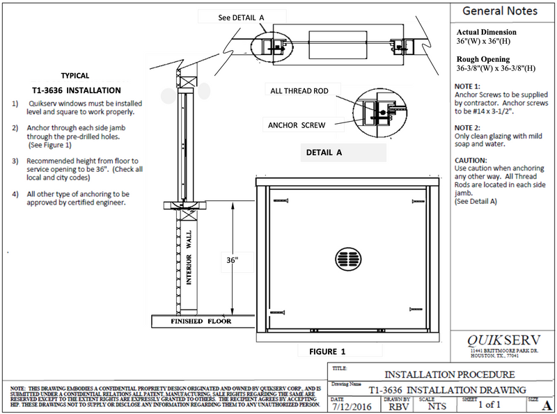 Quikserv Ticket Window with Deal Tray Bullet and Non-Bullet Resistant