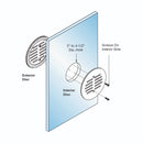 FHC 5" Speak Thru For 1/4" To 1-1/4" Thickness - Brushed Stainless Steel
